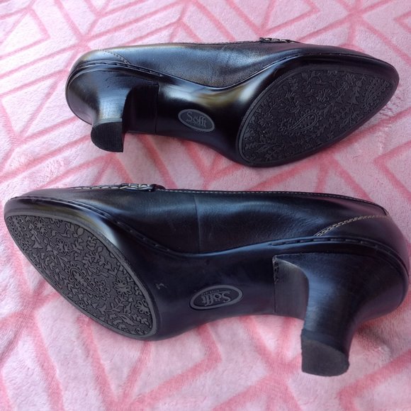 Sofft black leather medium height heels - Picture 6 of 10